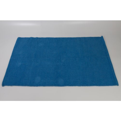 Alfombra algodon 90 x 150 cm con ribetes azul