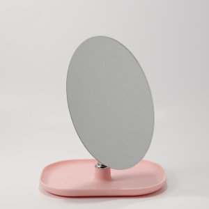 Espejo oval con base - Rosa