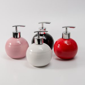 Dispenser jabón líquido redondo rayado colores surtidos