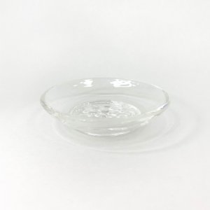 Jabonera redonda acrílica 8,5 cm Transparente