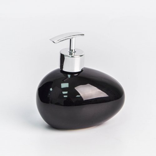 Dispenser de jabón líquido ovalado negro