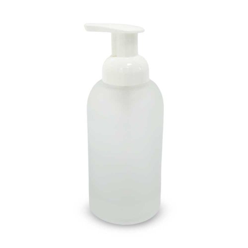 Dispenser para jabón líquido esmerilado con dosificador de espuma 350ml 7,4x18,3cm de vidrio