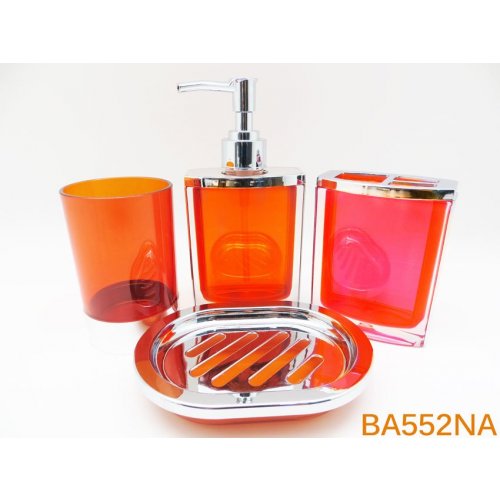 Set x4 piezas de baño de acrílico - Naranja