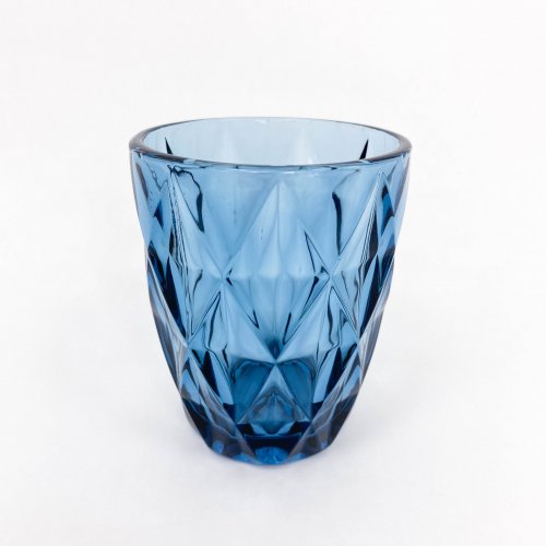 Set x6 Vasos azules con rombos grandes 240ml