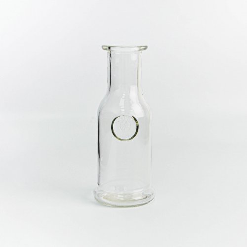 Botella de vidrio boca ancha 