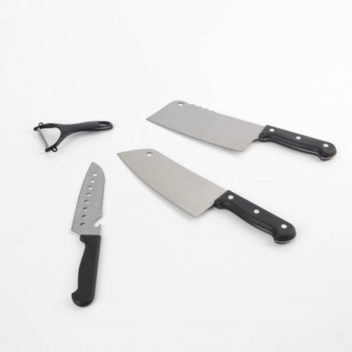 Set x3 cuchillos de acero + pelapapas 