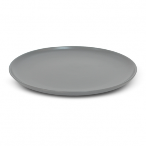 Set x6 platos playos gris oscuro satinado 27cm
