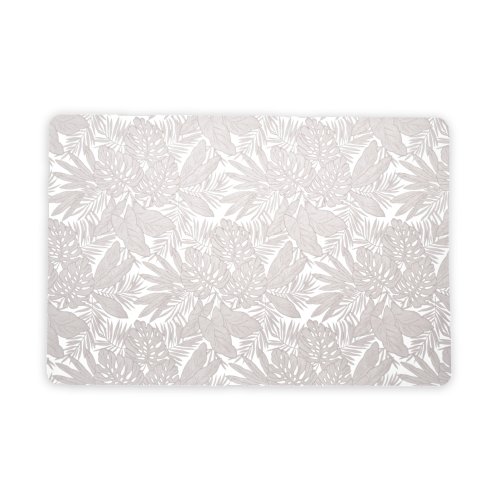 Set x4 individuales de PVC con flores blancas 30x45cm