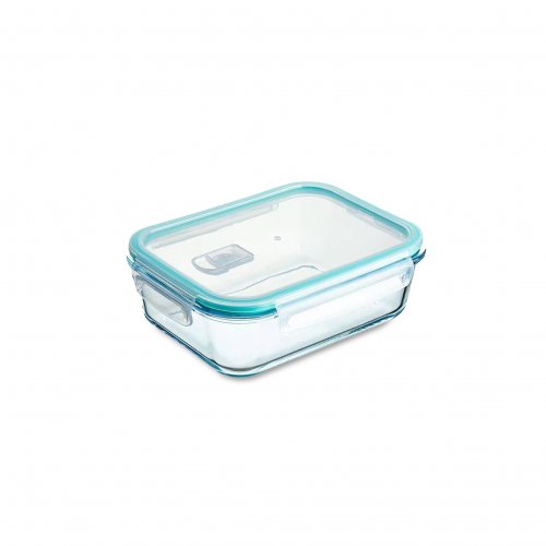 Contenedor rectangular con tapa hérmetica 1520ml 17x22x7,8cm de vidrio - APTO FREEZER, MICROONDAS Y HORNO