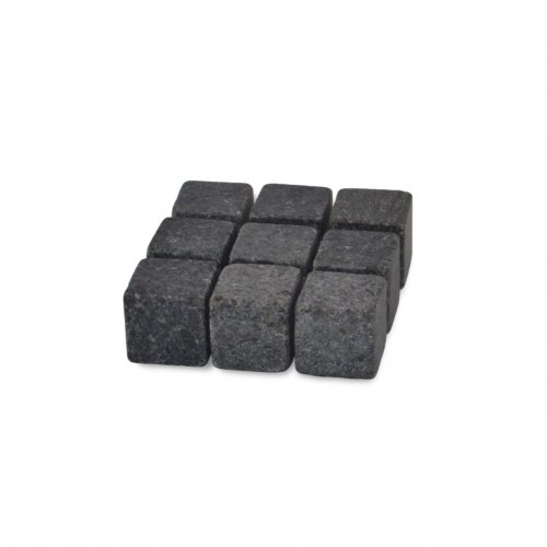 Set x9 cubos negros 2x2cm de mármol - apto freezer