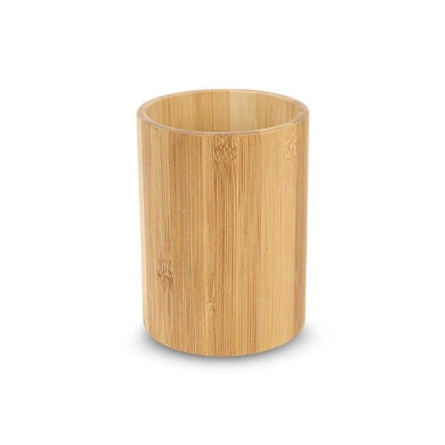 Porta utensilios redondo liso 12x9,5cm - Bamboo -