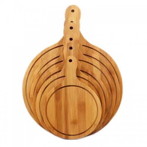 Tabla redonda con mango 26x38cm - Bamboo -