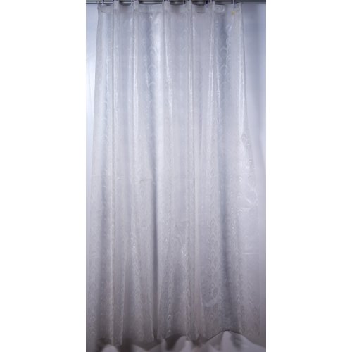 Cortina de baño PVC 180 x 180 cm pluma de pavo real transparente