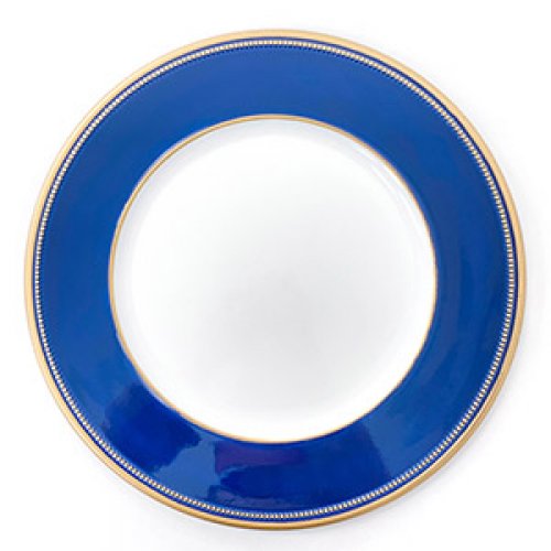 Plato sitio bicolor blanco/azul