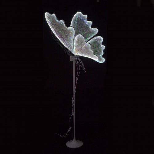 Mariposa blanca con luz led con enchufe