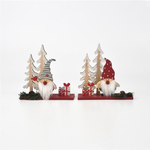 Muñeco con árbol y regalos 15x14,5cm surtidos