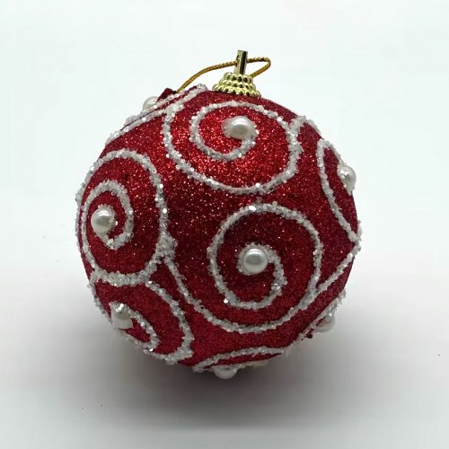 Set bolas con perlas rojas - Ver medidas disponibles
