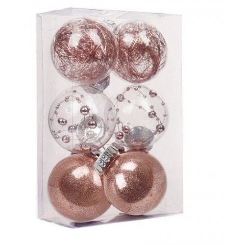 Set bolas transparentes/rosa diseños surtidos - Ver medidas disponibles