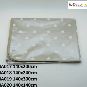 Mantel con lunares de PVC Beige - Ver tamaños disponibles
