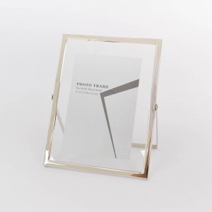 Portarretrato de vidrio con metal acero 15x20 cm