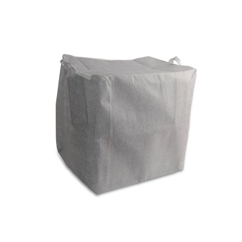 Bolsa de guardado con cierre gris espigada 56x45x56cm 150L