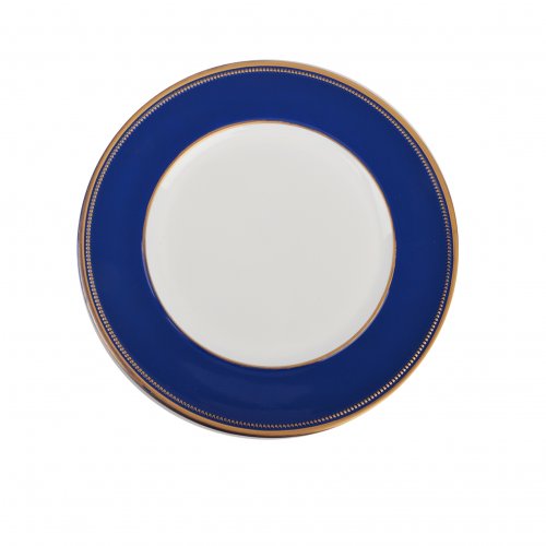 Plato sitio bicolor blanco/azul