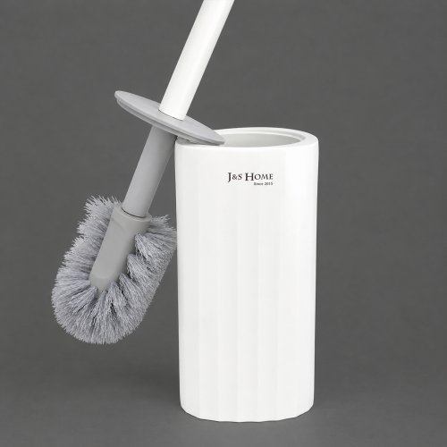 Cepillo de baño rayado blanco