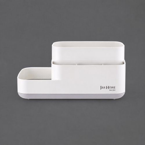 Organizador de baño gris