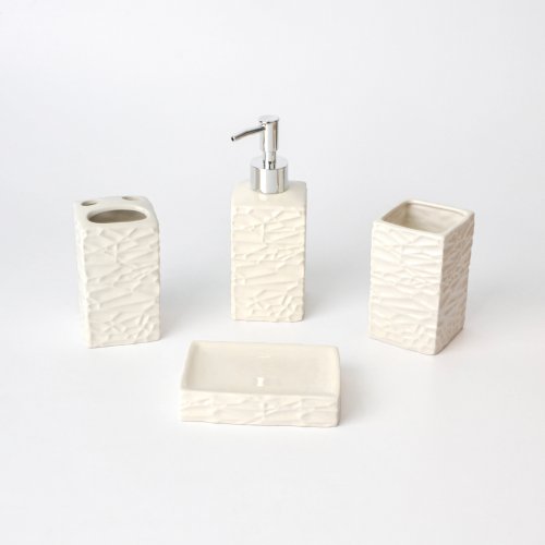 Set de baño x4 piezas - Blanco