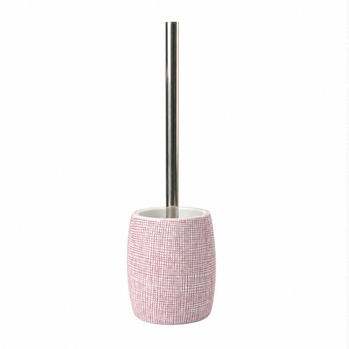 Cepillo de baño cuadriculado blanco/rosa  de resina