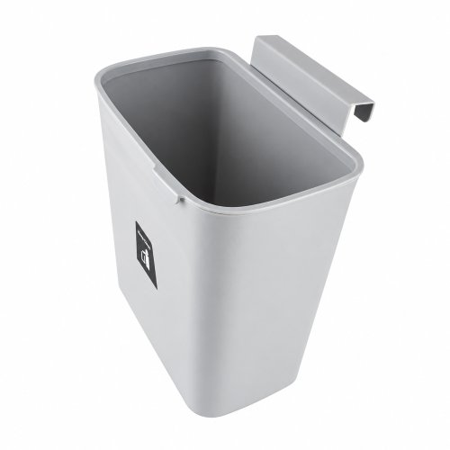 CESTO DE BASURA GRIS PARA COLGAR SIN TAPA  26x16x28,5cm