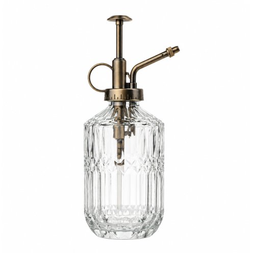 Vaporizador transparente rombos con bomba peltre 400ml de vidrio