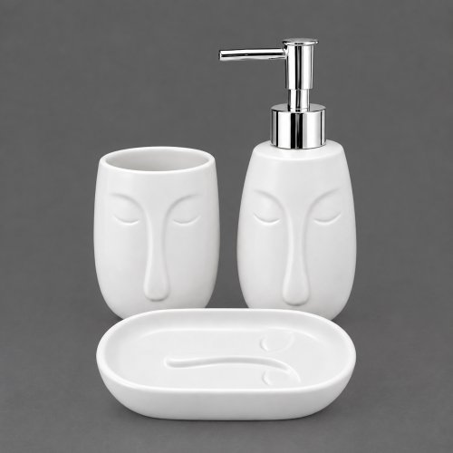 Set de baño de 3 piezas CARAS blanco - Cerámica -