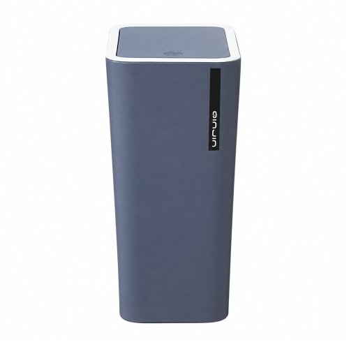 Cesto de basura rectangular a presión gris 15,5x22x33cm 9 lts - Plástico -