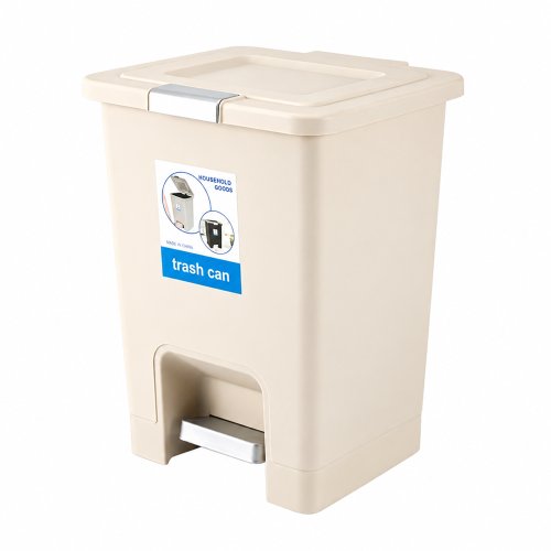 Cesto de basura doble apertura 15lts blanco/gris 27x24x36cm