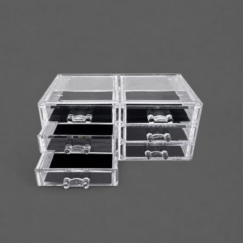 Organizador con 6 cajones de acrílico 23,5x13,5x10,6cm