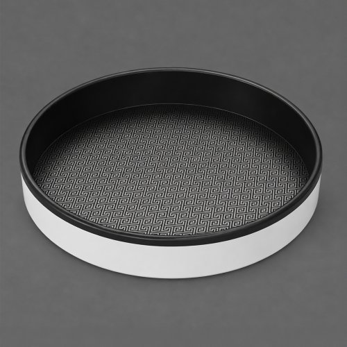 Organizador giratorio blanco con interior negro 28,5x30x5,5cm de polipropileno