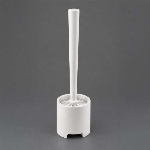 Cepillo de baño de plástico con base cónica 37cm blanco