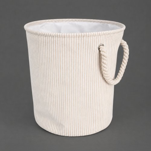 Cesto para ropa de polyester natural con asa de cordón 35x40cm