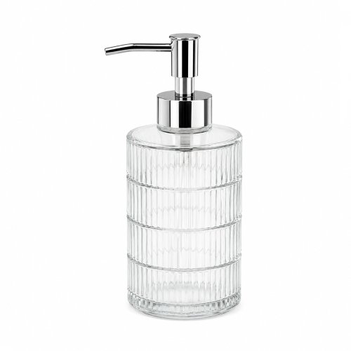 Dispenser de vidrio rayado con líneas horizontales 400ml