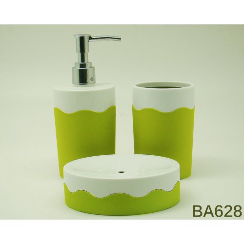 Set x3 piezas de baño - Verde/Blanco