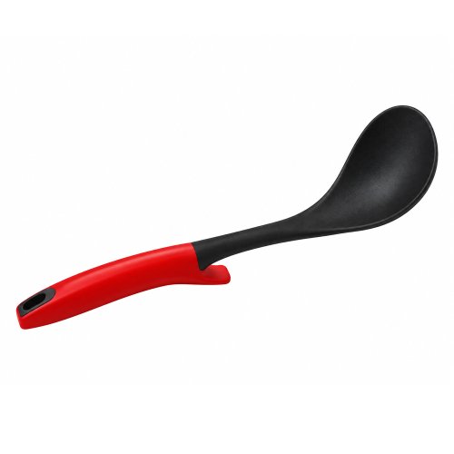 Cucharón rojo y negro