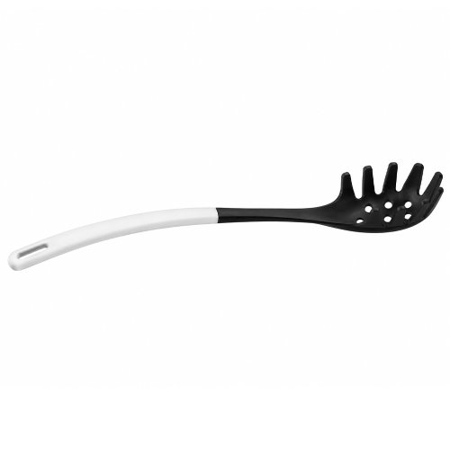 Utensillo para fideos blanco y negro