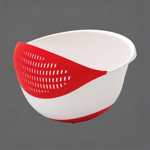 Colador de 4lts blanco con rojo