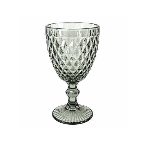 Set x6 copas de vino gris con rombos chico 240 ml