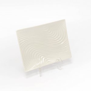 Bandeja de cerámica rectangular con ondas (Ver medidas disponibles)