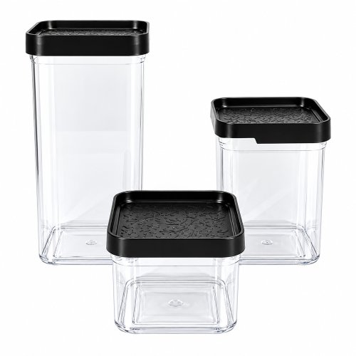 Frasco acrilico cuadrado con tapa plastica - Ver medidas disponibles