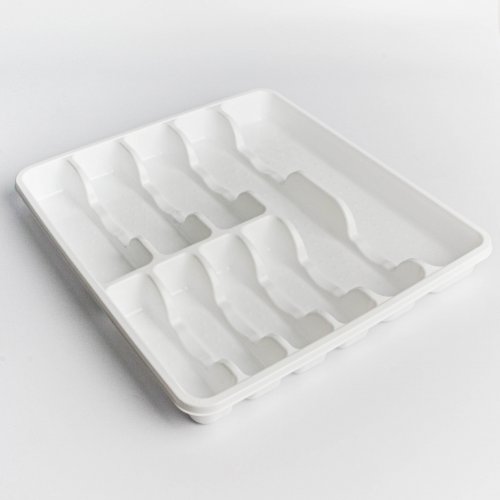 Organizador plastico con 8 divisiones - Blanco
