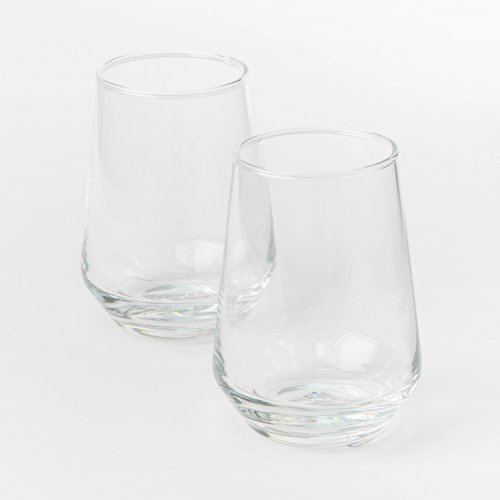 Set x6 vasos de vidrio base cónica 390ml