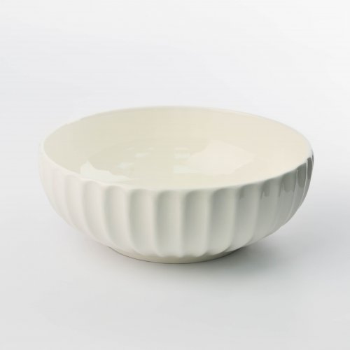 Bowl cerámica rayas acanaladas 25x9cm